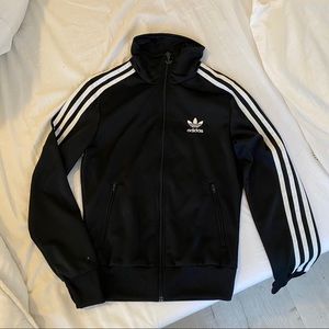 Adidas black tracksuit jacket